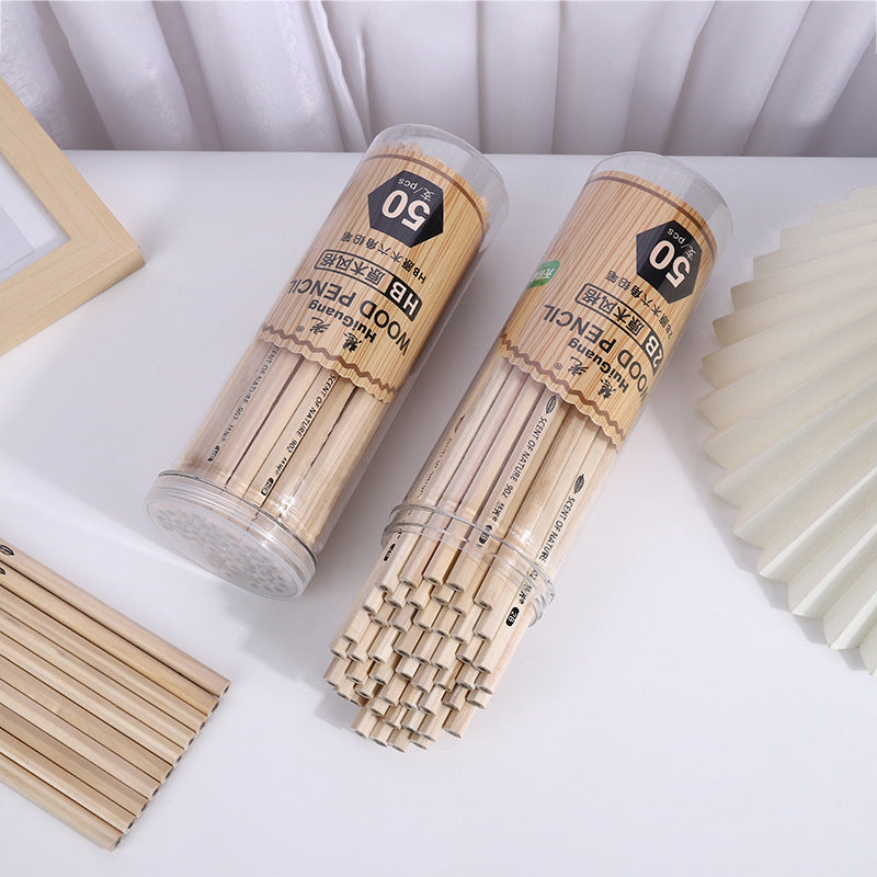 Wholesale 10pcs/a Box of Wood Color Hexagonal HB Wooden Pencils