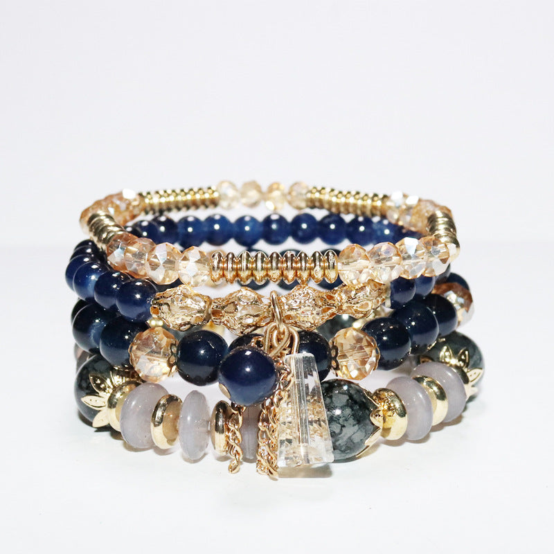 Wholesale Bohemian Multi-layered Crystal Temperament Exotic Fashion Bracelet