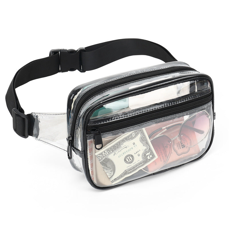 Wholesale Waterproof Fashion PVC Transparent Waist Bag Chest Bag Crossbody Shoulder Bag