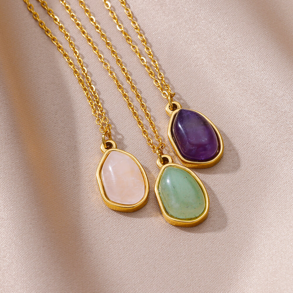 Wholesale irregular geometric pendant necklace stainless steel gold pendant