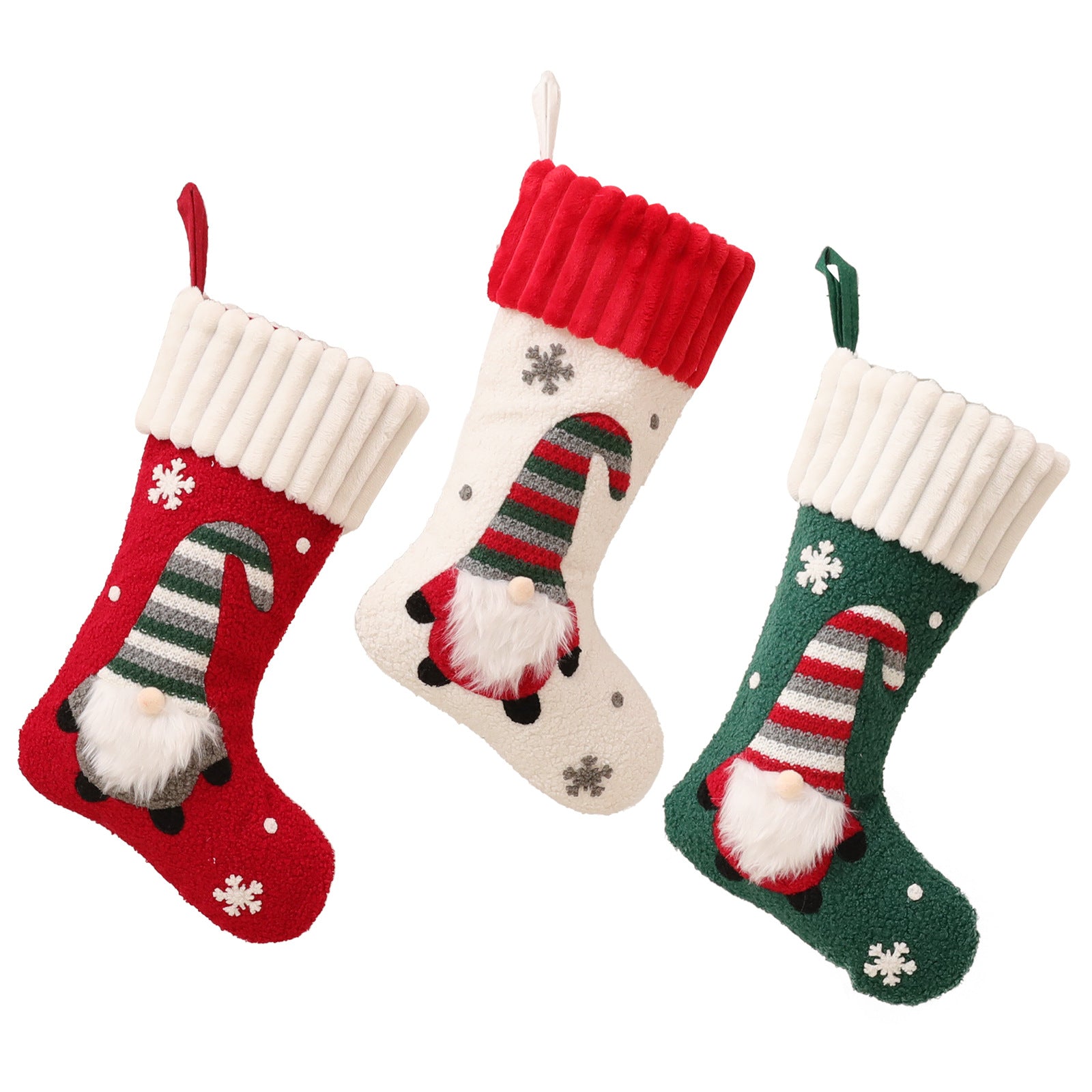 Wholesale Christmas Knitted Socks Dolls Children Candy Gift Bags