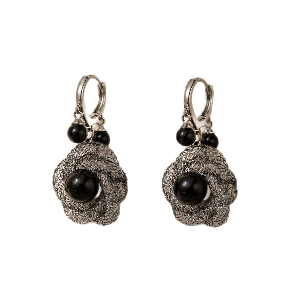 Wholesale Stylish Flower Earrings Alloy Electroplated French Chic Design Trendy Jewelry Accessory For Boutique Resale