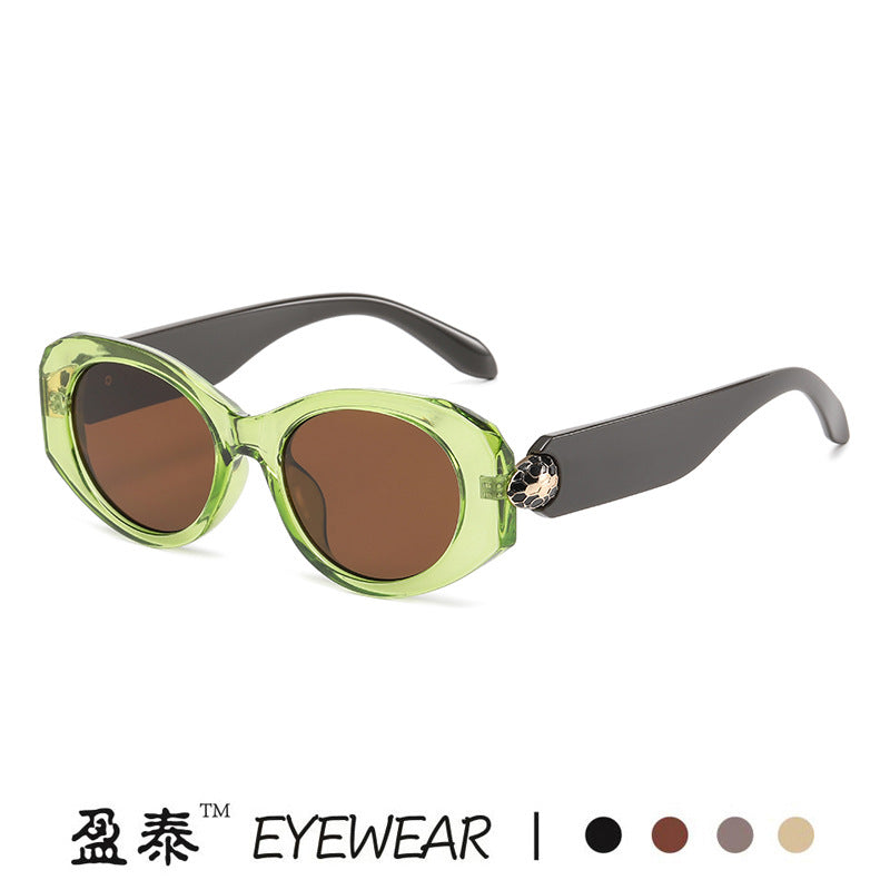 Wholesale Metal snake head oval personality fashion versatile Sunglasses