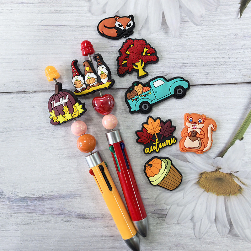 Wholesale 100pcs Diy Thanksgiving Autumn Series PVC Soft Beads