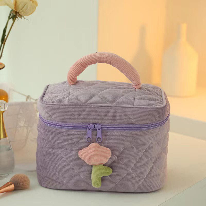 Wholesale Corduroy Cute Makeup Large Capacity Storage Bag