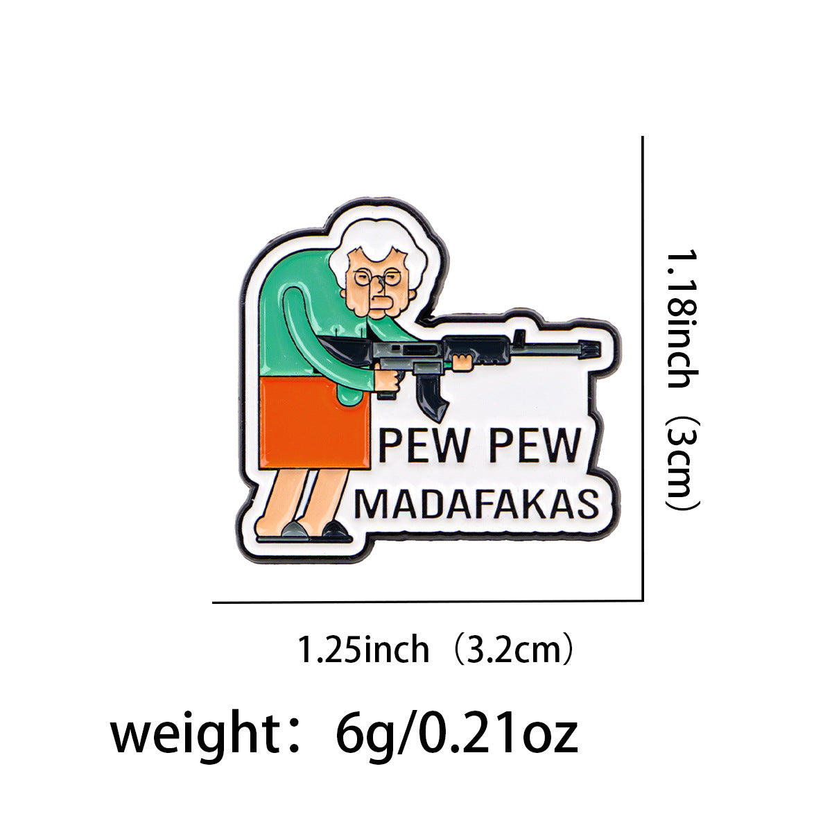 Wholesale 6pcs/pack Cartoon Brooch Metal Badge Jewelry Medal Brooch English Accessories