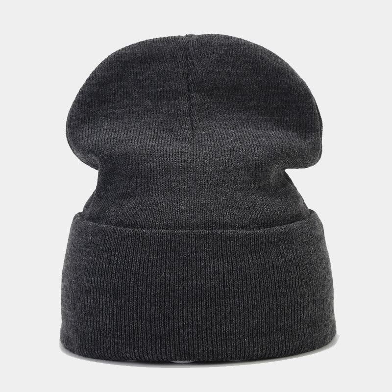 Wholesale Solid Color Autumn and Winter Light Board Pile Hat Warm Knitted Hat