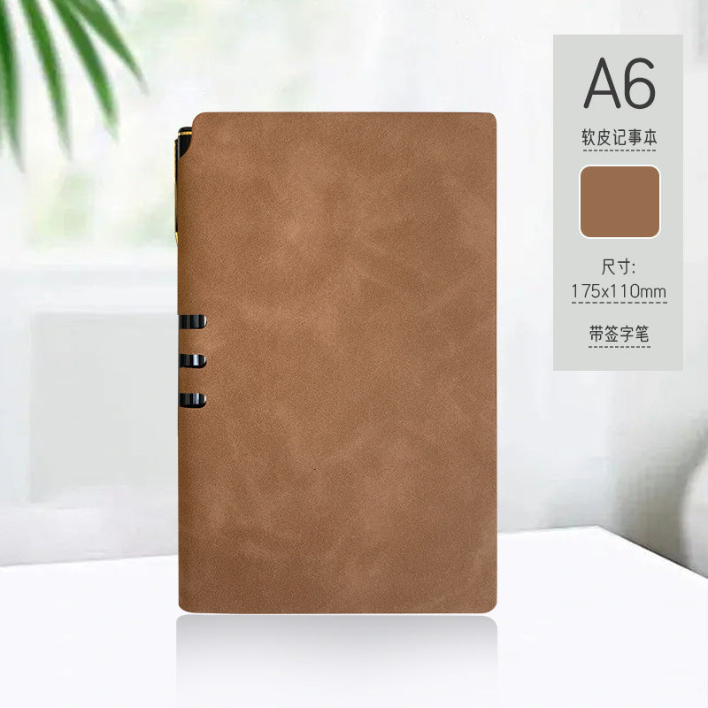 Wholesale A6 notebook with leather cover,  small notebook