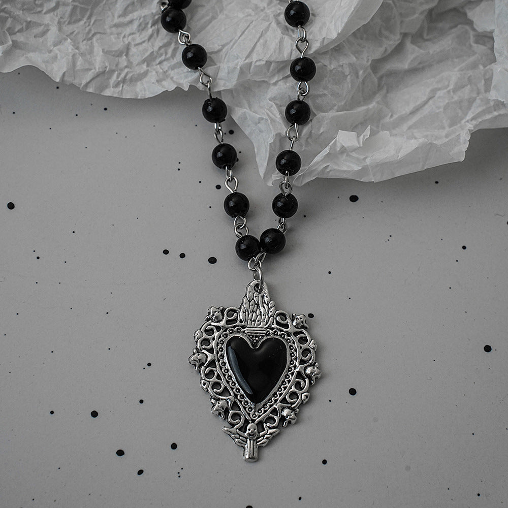 Wholesale Alloy Cross Tombstone Dark Gothic Necklace