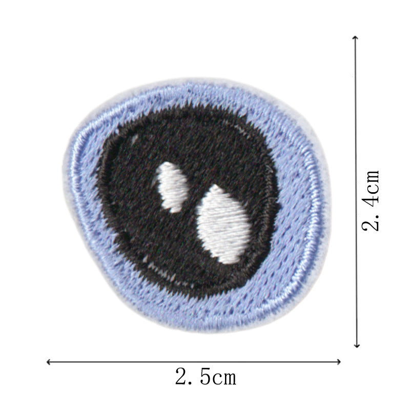 Wholesale Embroidered Cartoon Eye Patches Iron On DIY Decorative Accent For Towels Clothing Craft Supply