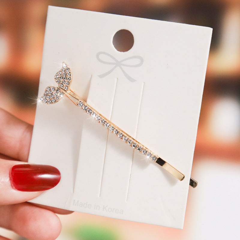 Wholesale Diamond Inlaid Snowflake Bow Hair Clips