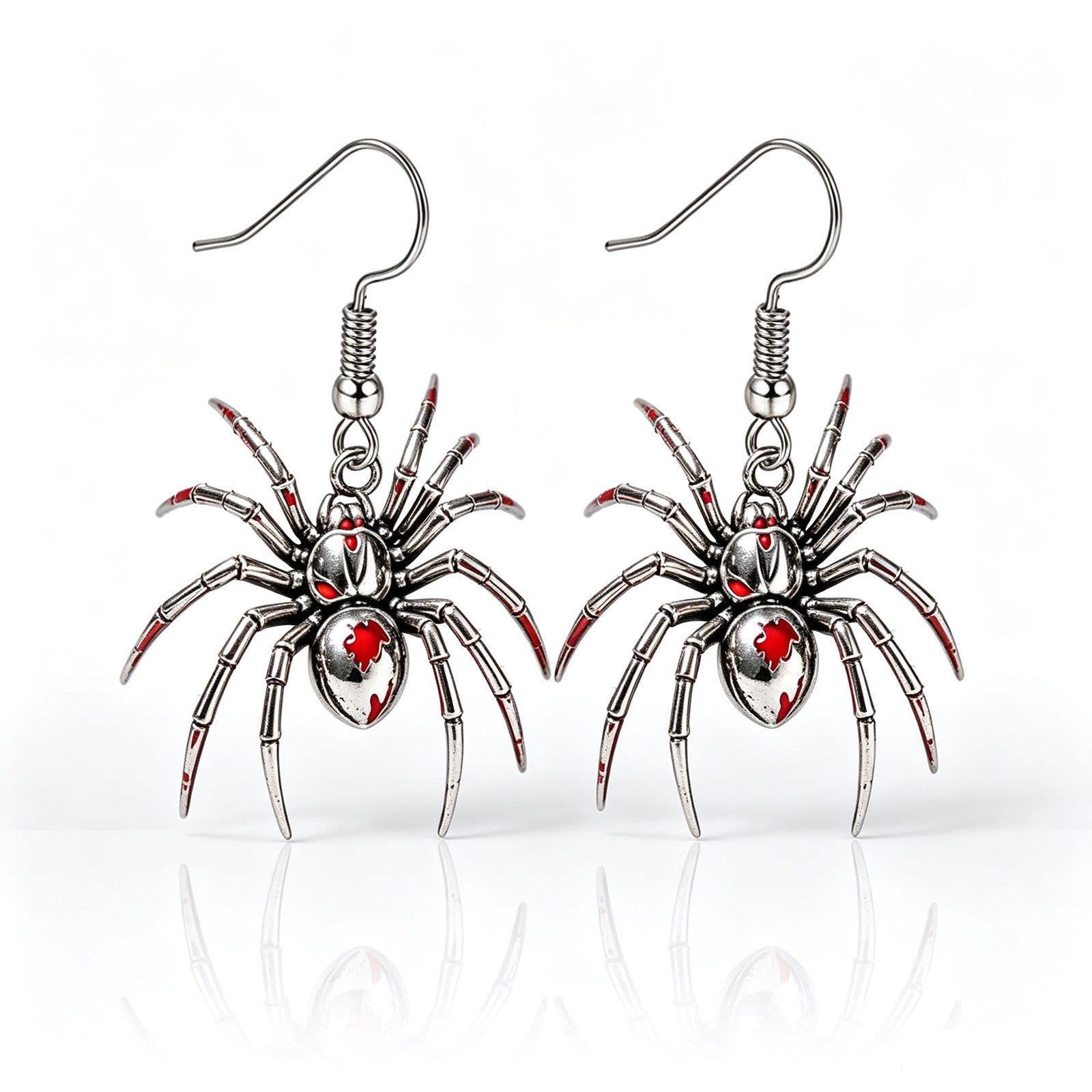 Wholesale Retro Gothic Horror Style  Earrings With Bat Skeleton  Ghost Design Zinc Alloy Enamel Jewelry Accessory For Boutique Resale