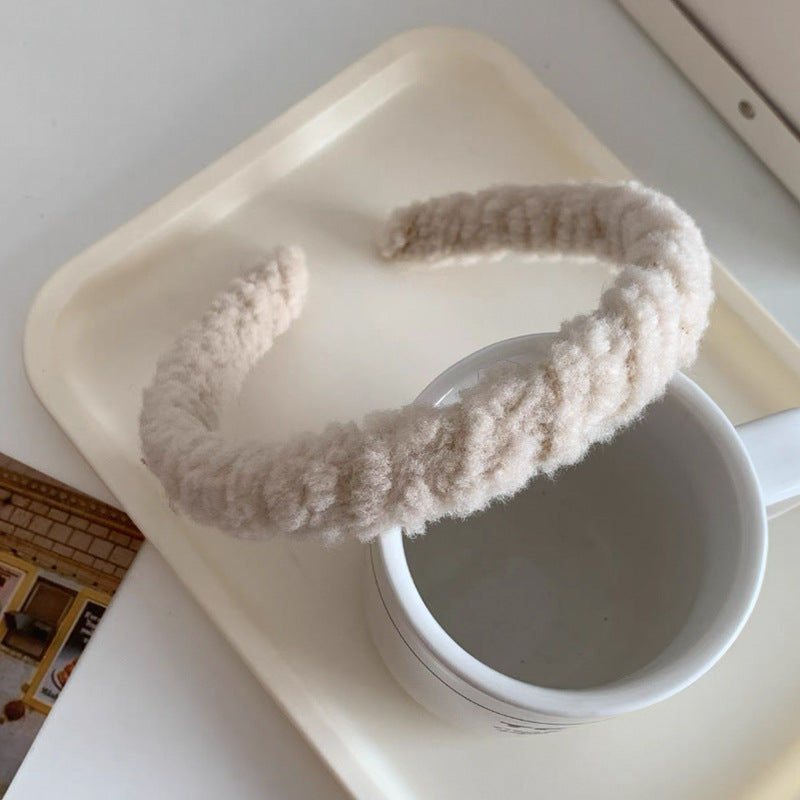 Wholesale Plush Colored Lamb Hair Hoop