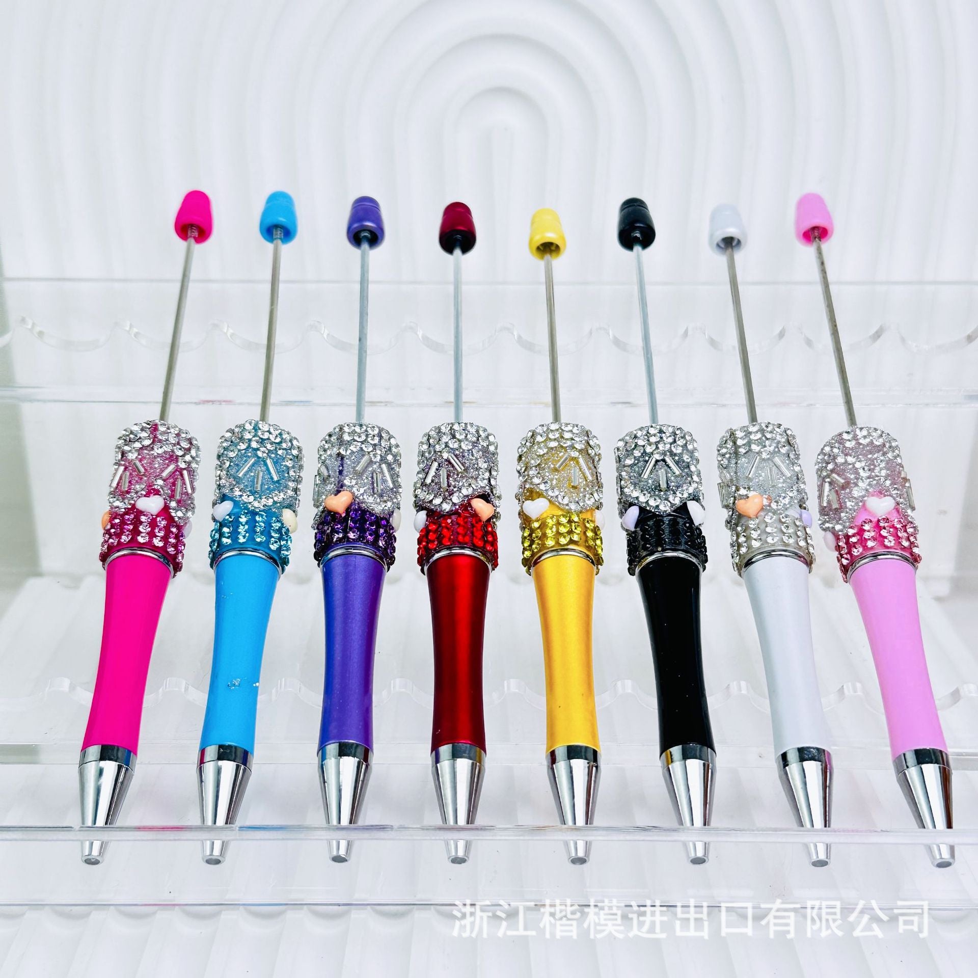 Wholesale crystal gravel diy beadable pen