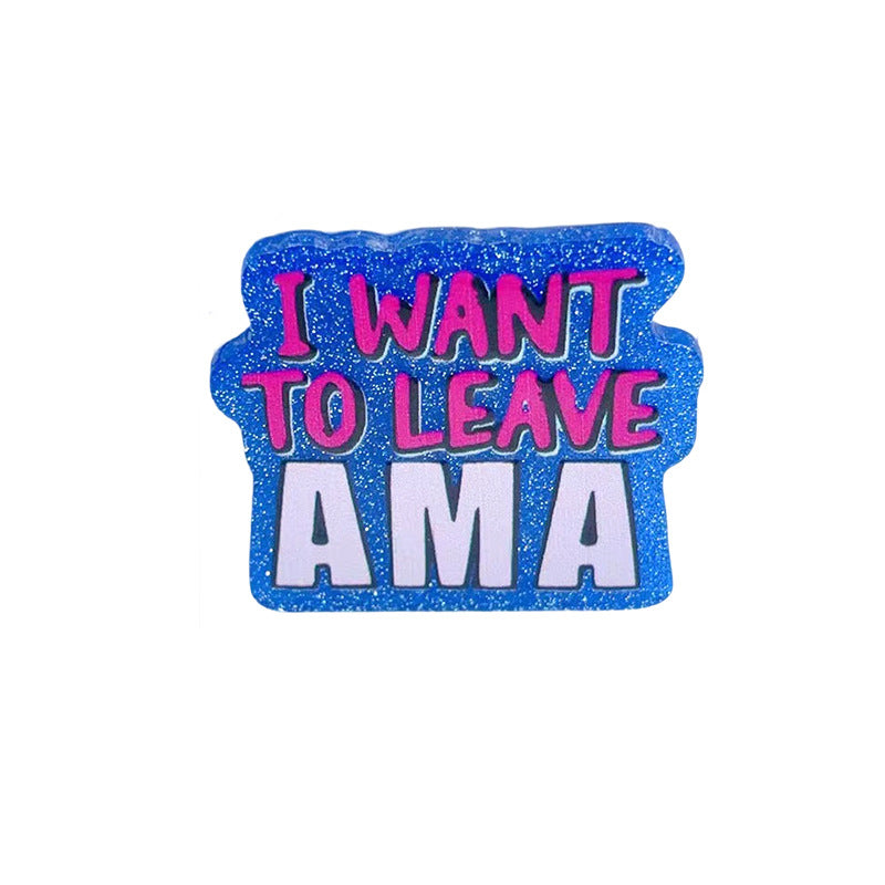 Wholesale 10pcs Cartoon Alphabet Acrylic Flatback