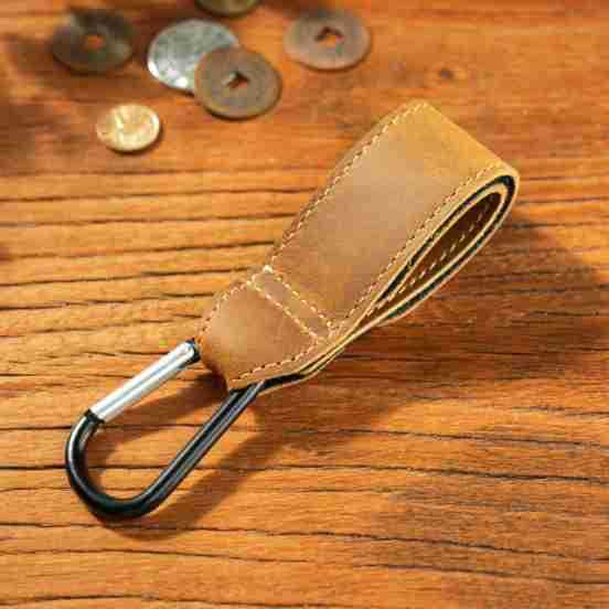 Wholesale Cowhide Mountaineering Hook Outdoor Universal Multifunctional Leather Keychain