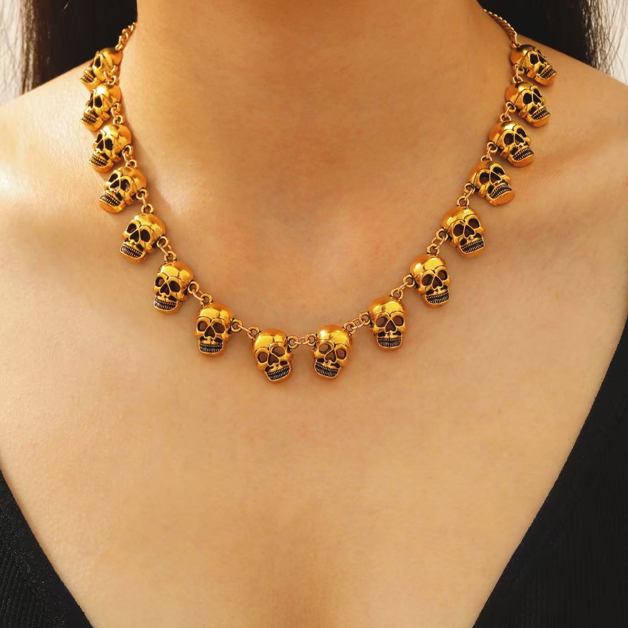 Wholesale  Men' s Retro Skull Alloy   Bracelet