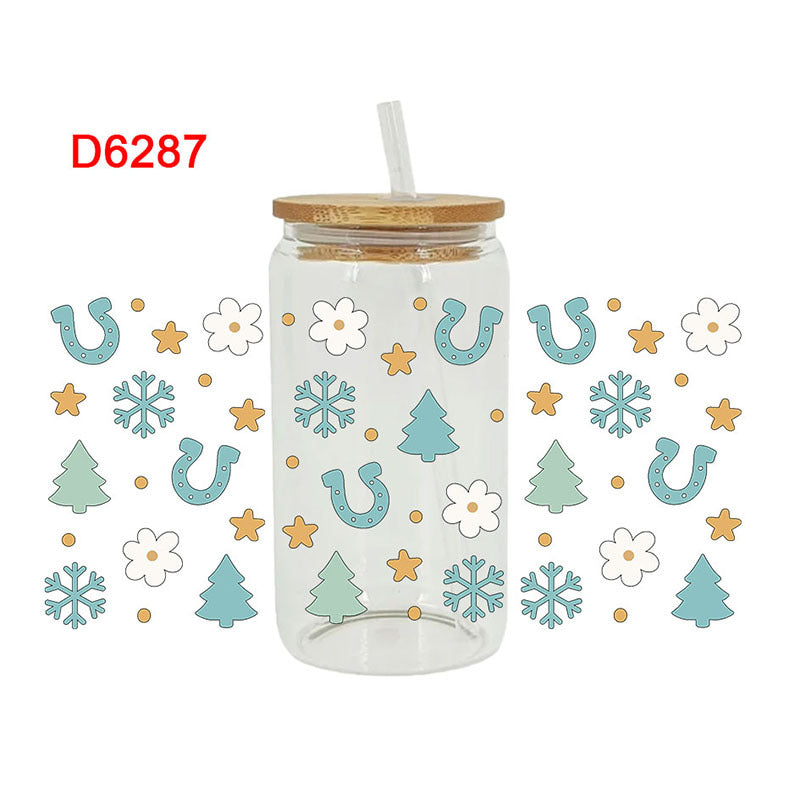 Wholesale Christmas Santa series 16oz Cup UV DTF Wraps