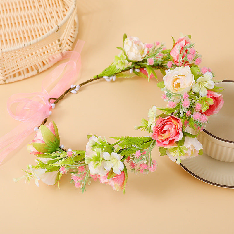 Wholesale Bride Fairy Simulation Gypsophila Flower Girls Hair Accessories Hair Band