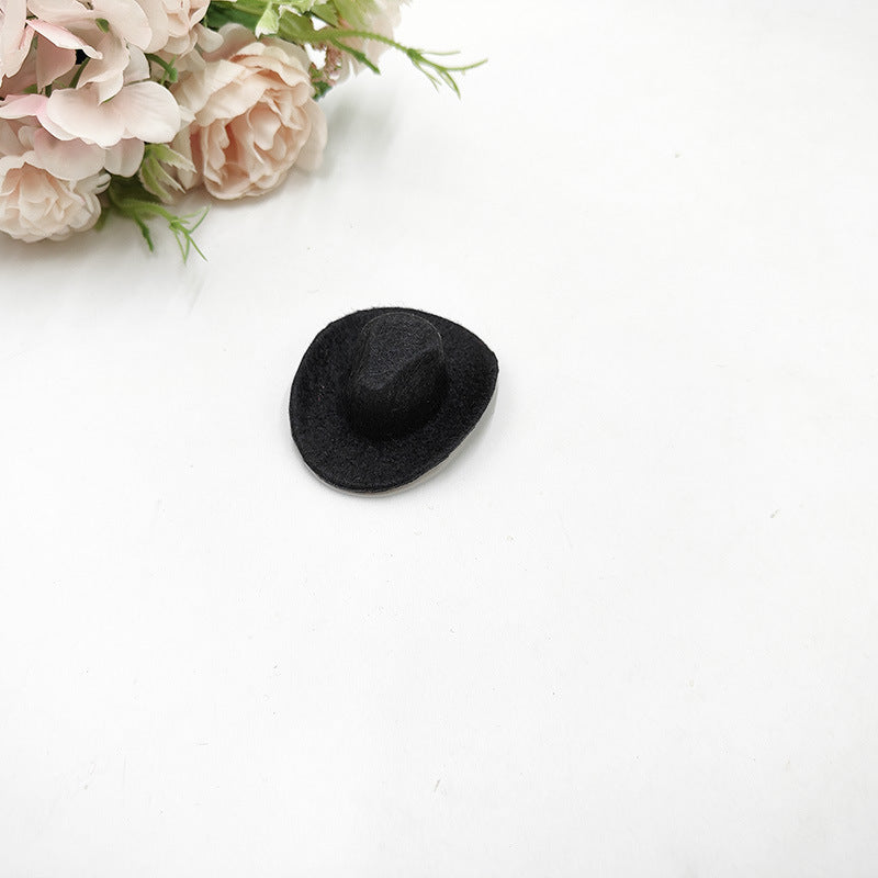 Wholesale Mini Cowboy Hat Felt Small Hat Cowboy Hat Doll Accessories
