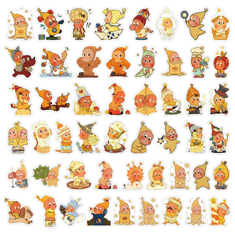 Wholesale 50 Cute Cartoon Star People Waterproof Vinyl Stickers OLY Exclusive