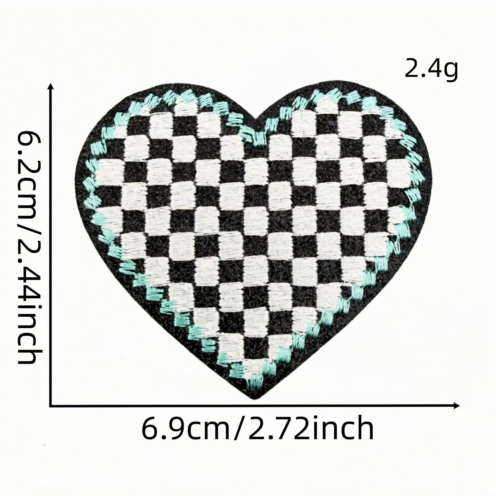 Wholesale Turquoise Western Cowboy Embroidered Iron On Patches Leopard Bow Plaid Heart Designs DIY Decorative Accent For Shoes Hats Everyday Use
