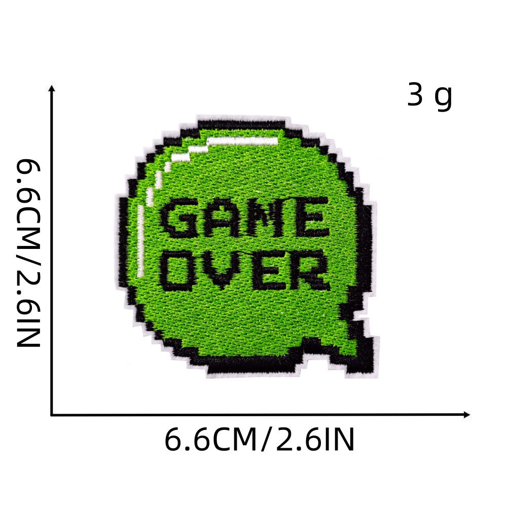 Wholesale Green cartoon game console embroidery DIY Patches