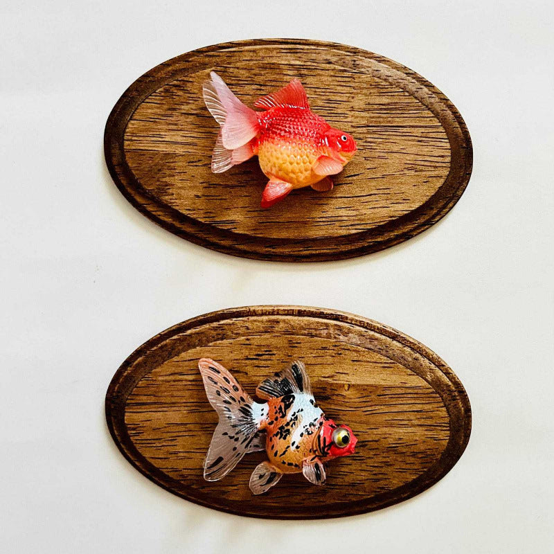 Wholesale Dopamine Style Wooden Fish Shaped Wall Decoration,  Maximalist Art Decorative Accent Gift