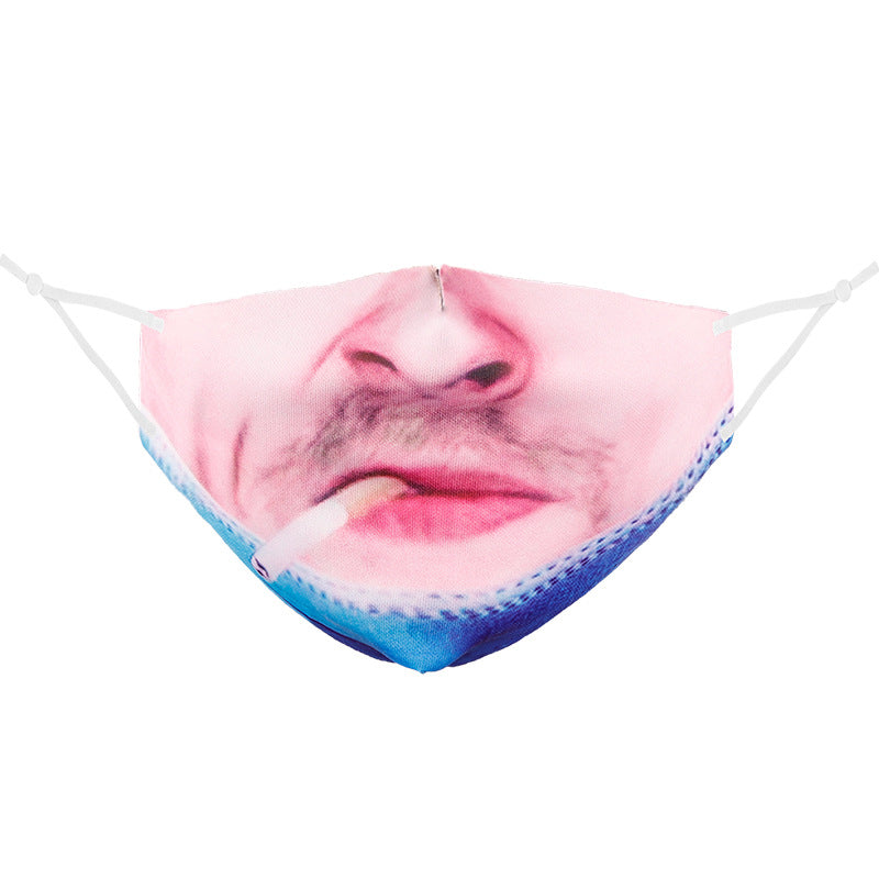 Wholesale Simulated Human Face Halloween  Polyester cotton Mask