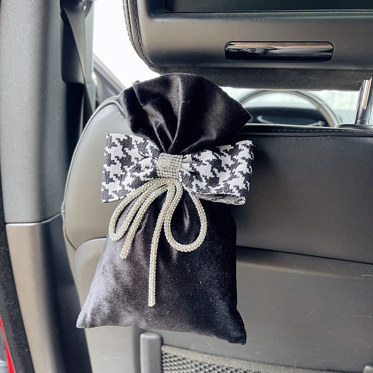 Wholesale Diamond Bow Knot Deodorizing Cotton and Hemp Car Accessories
