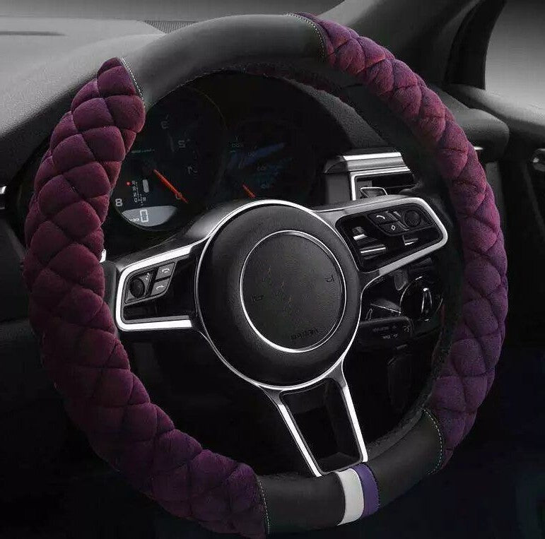 Wholesale Car Winter Crystal Plush Round Handlebar Cover