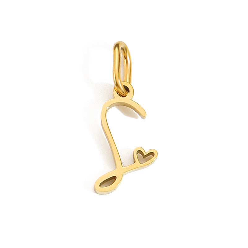 Wholesale English Letter 14k Gold Stainless Steel Pendant