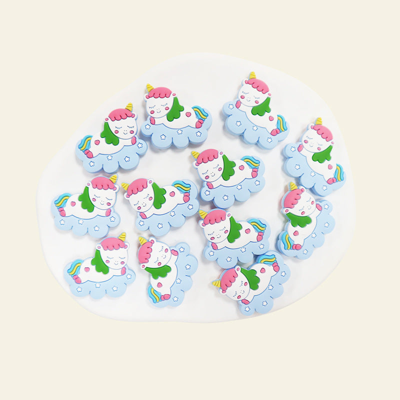 Wholesale 10PCS Unicorn Cartoon Silicone Beads