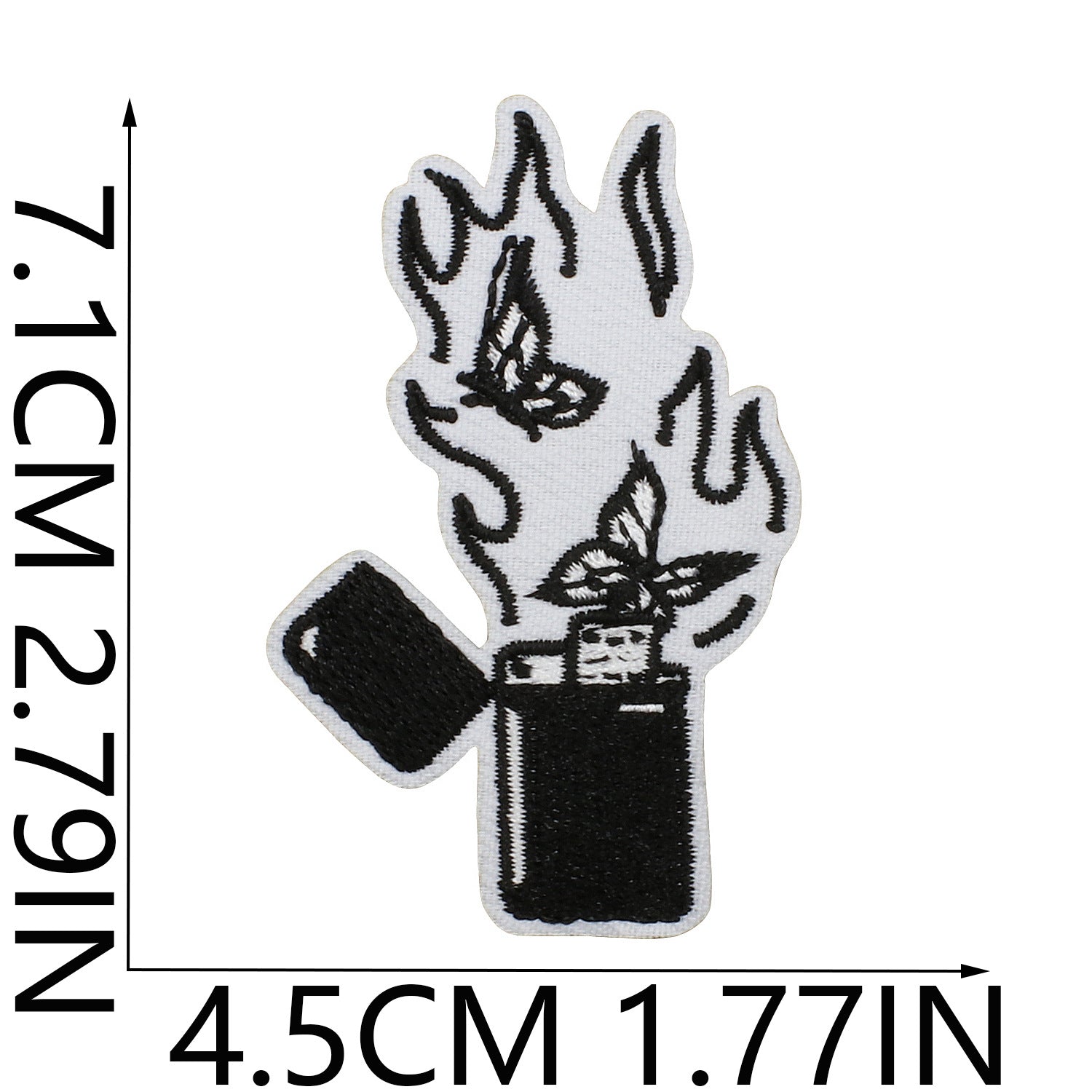 Wholesale Iron On Embroidered Patch Set Love Lips Lightning Black White Flowers Trendy Fashion Clothing Decoration Gift Resale