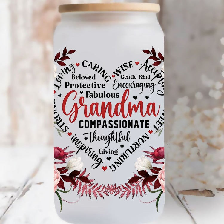 Wholesale Mother's Day with Colorful Flowers  16oz Cup UV DTF Wraps