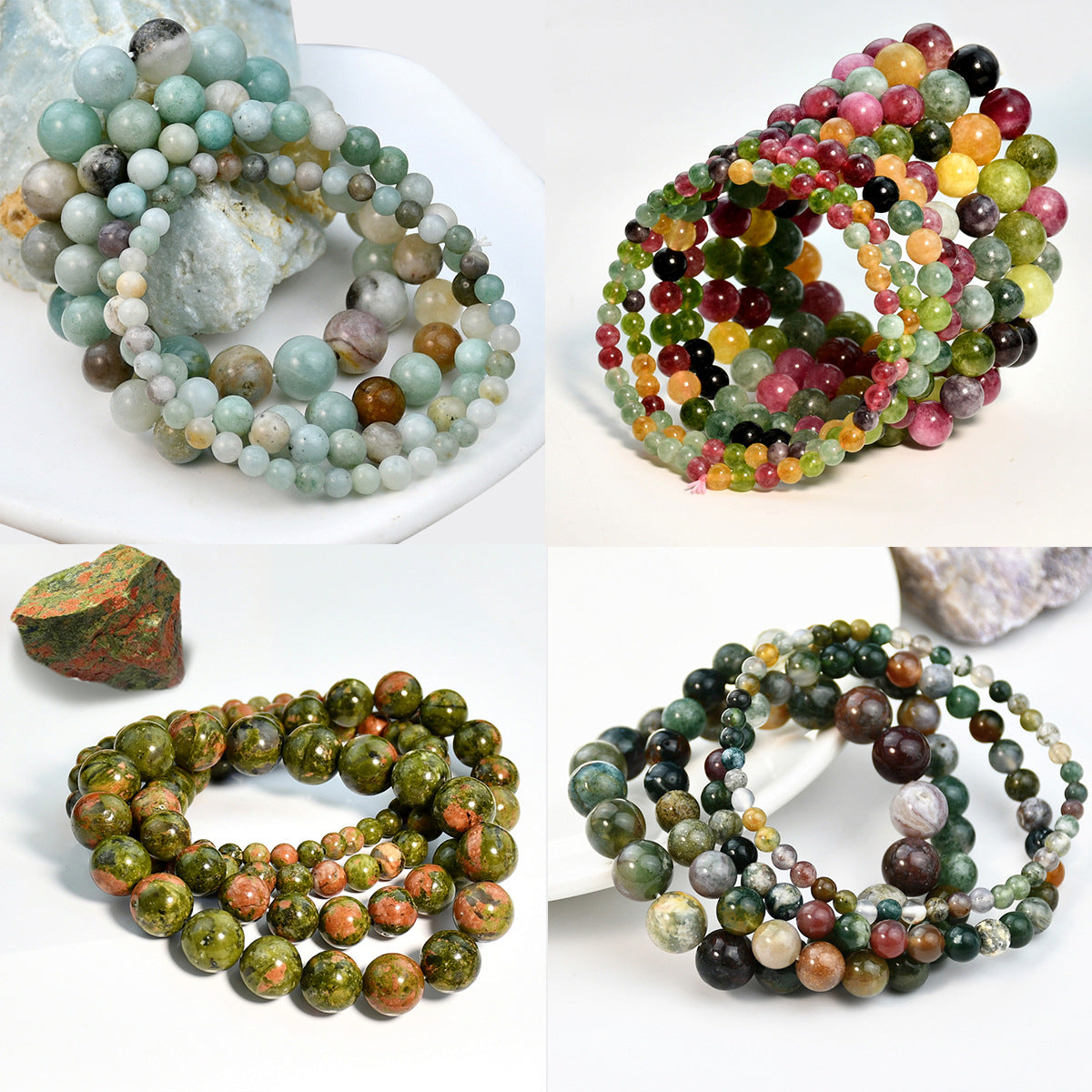 Wholesale  handmade beaded natural stone bracelet