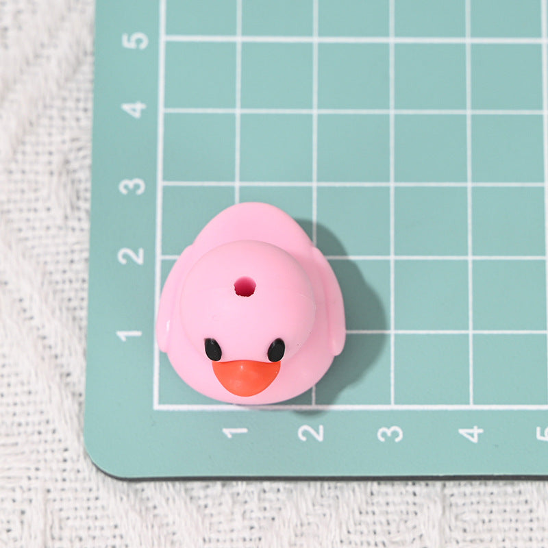 Wholesale 10pcs/pack Cute 3D duck rubber beads