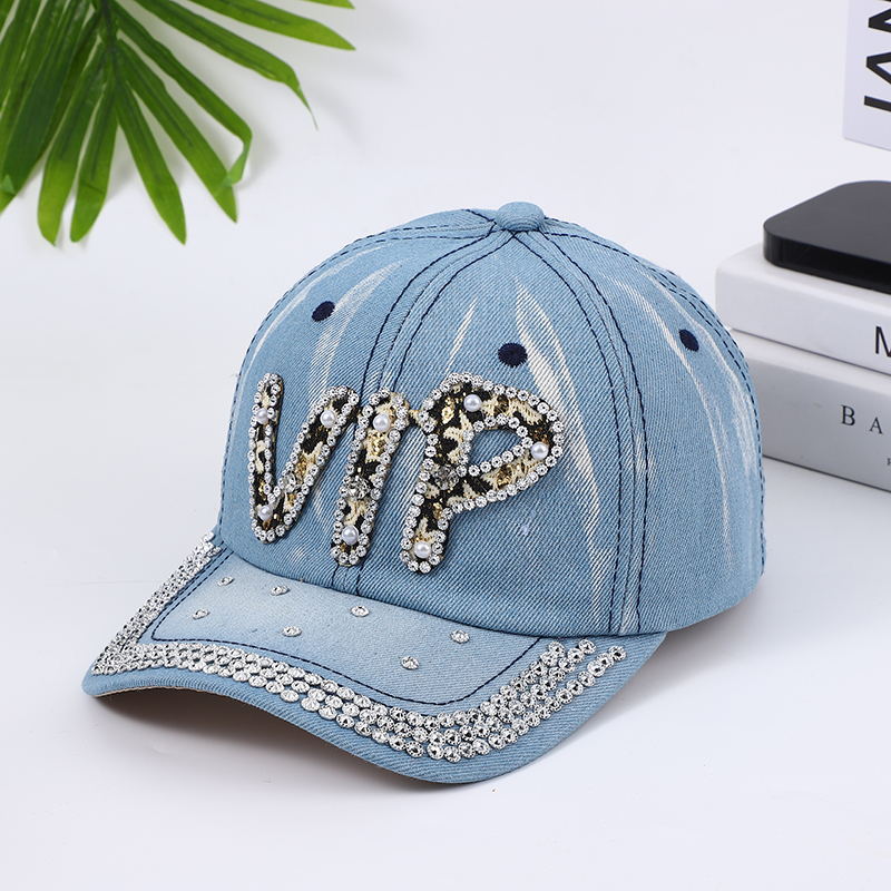 Wholesale Diamond-studded travel and tourism lettering VIP cowboy hat