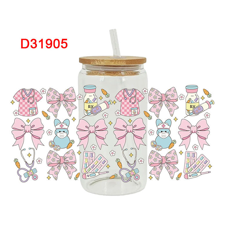 Wholesale Pink Nurses' Day   16oz Cup UV DTF Wraps