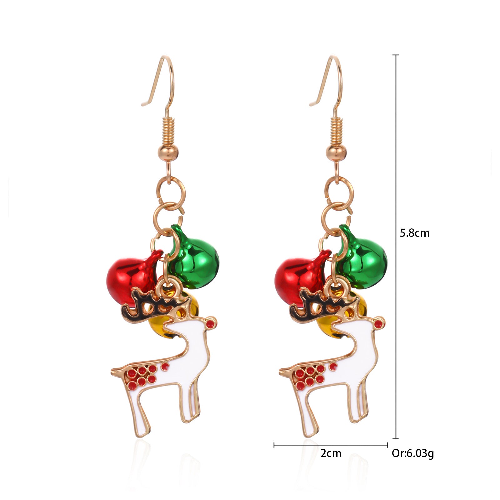 Wholesale Christmas Fashion Creative Bell Snowman Elk Earrings