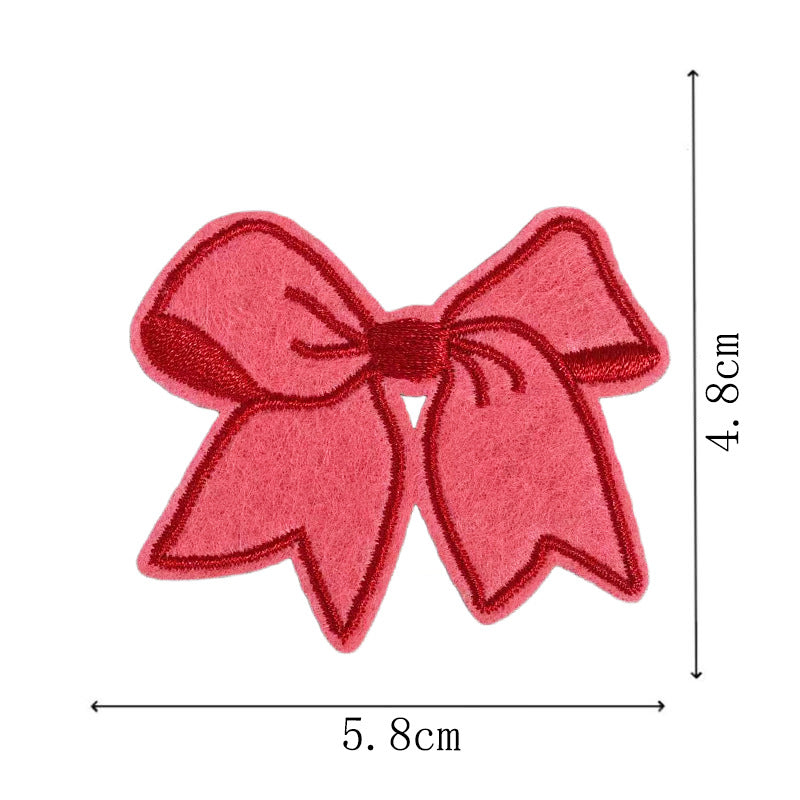 Wholesale Red diverse bow embroidery DIY Patches