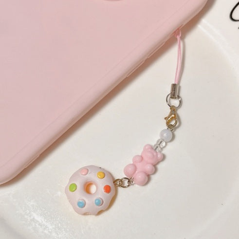 Wholesale Strawberry cake bead cute keychain