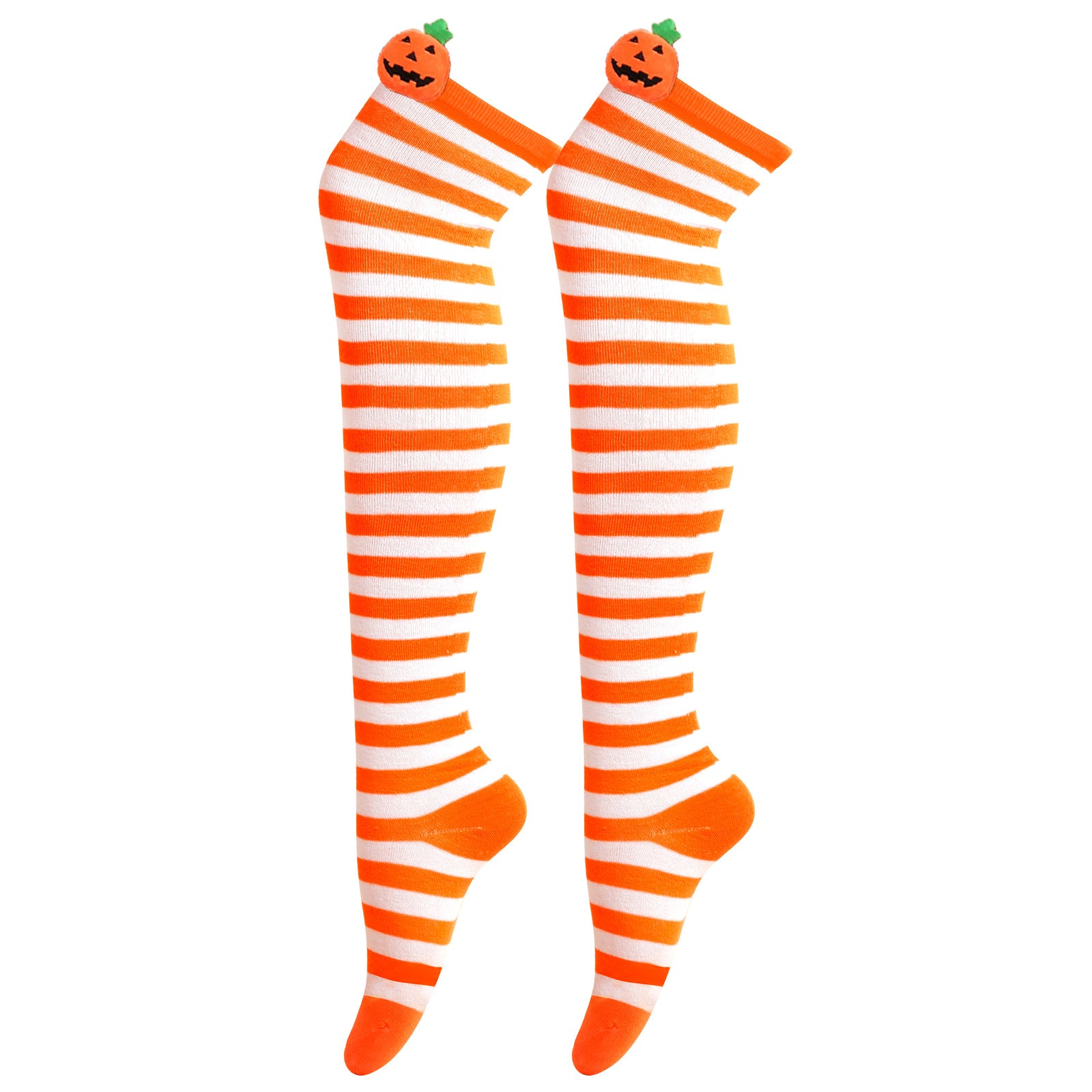 Wholesale Halloween Cartoon Devil Knee-high Striped Socks