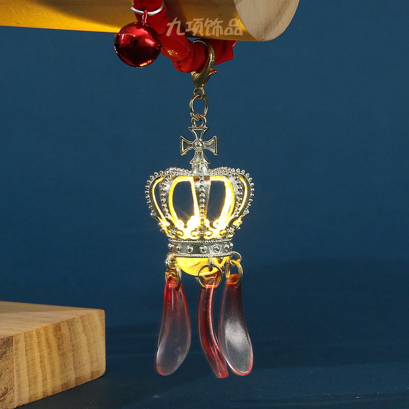 Wholesale Lantern Hanfu Tassel Ancient Style Chinese Red Glowing Palace Lantern Hair Scrunchies