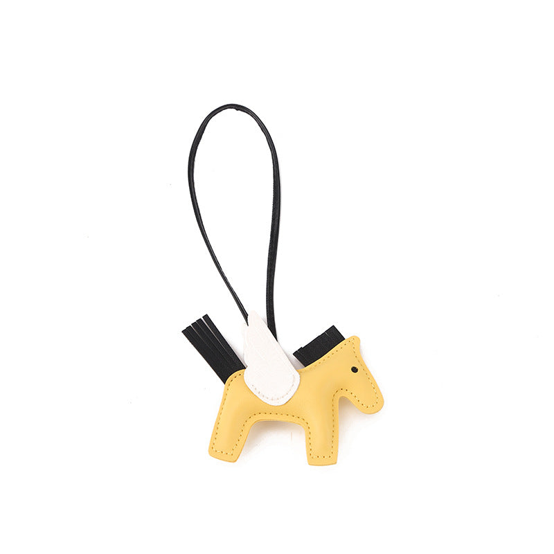 Wholesale Classic Wings Creative Pony Leather DIY Pendant Bag Pendant