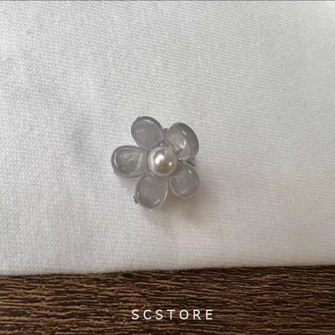 Wholesale Sparkling Flower Color Diamond Pearl Mini Hair Clip