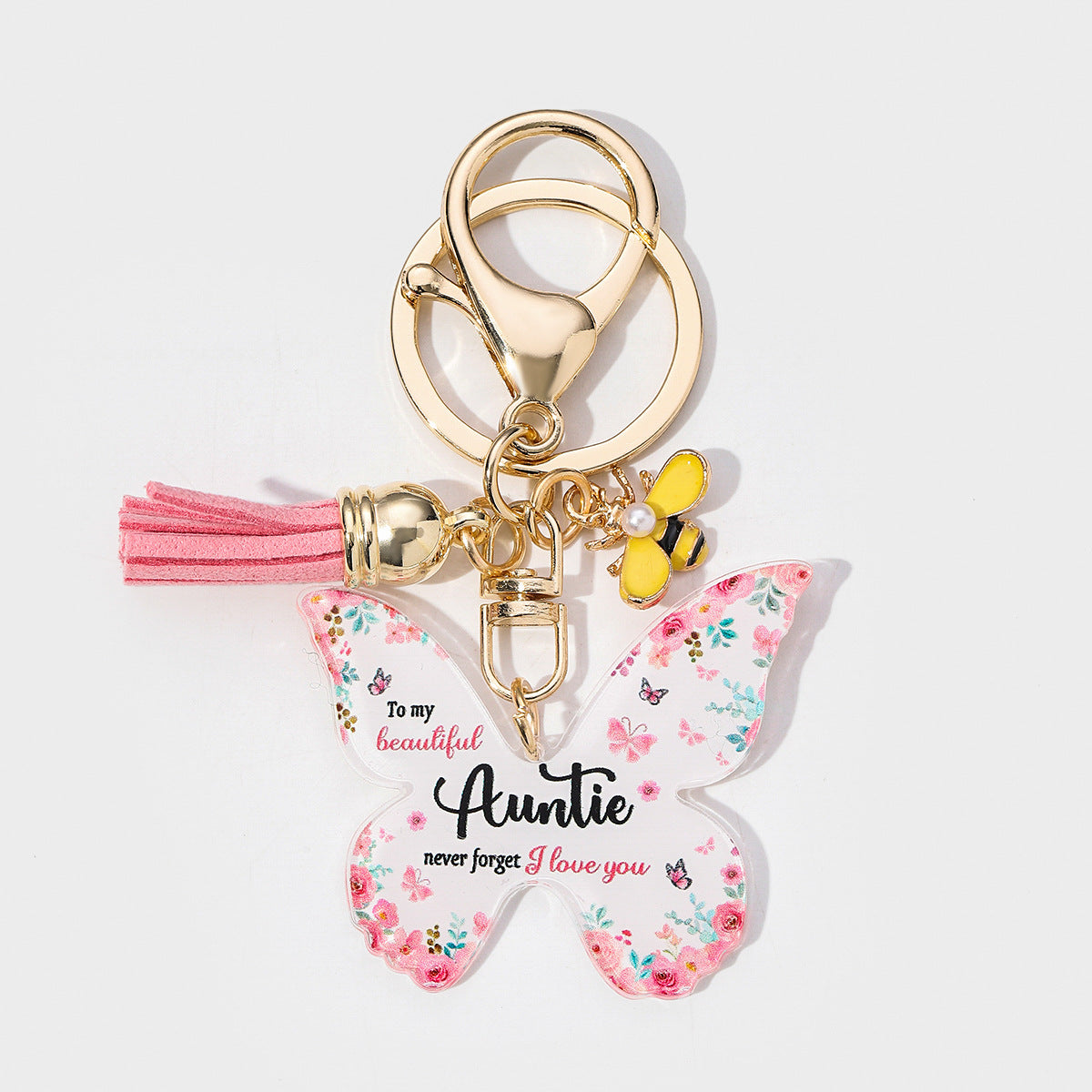 Wholesale Butterfly Shape Acrylic MOM Pendant Key Chain