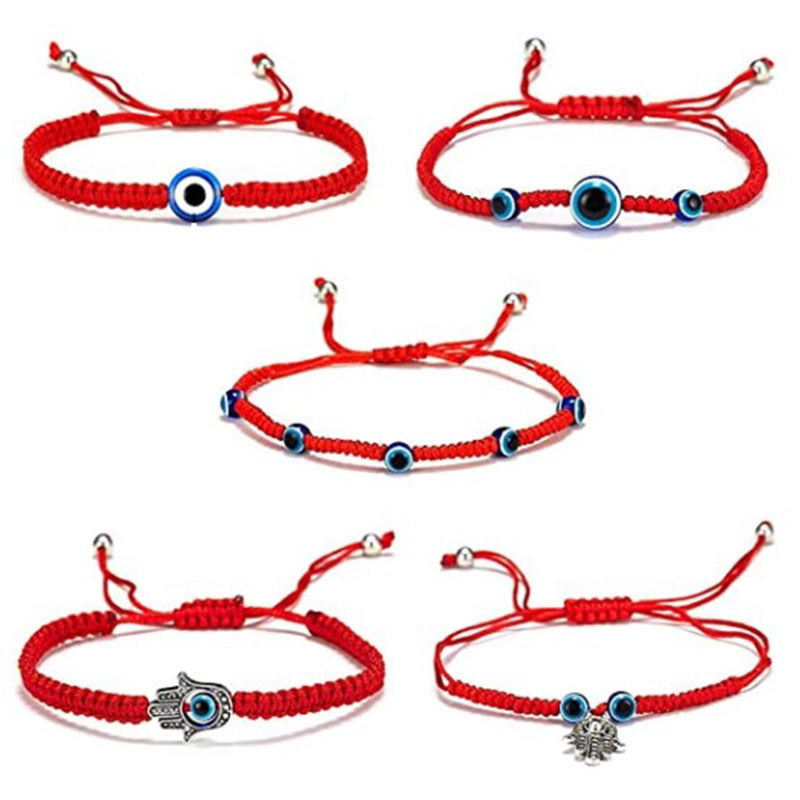 Wholesale Hand Woven Adjustable Devil's Eye Red String Bracelet