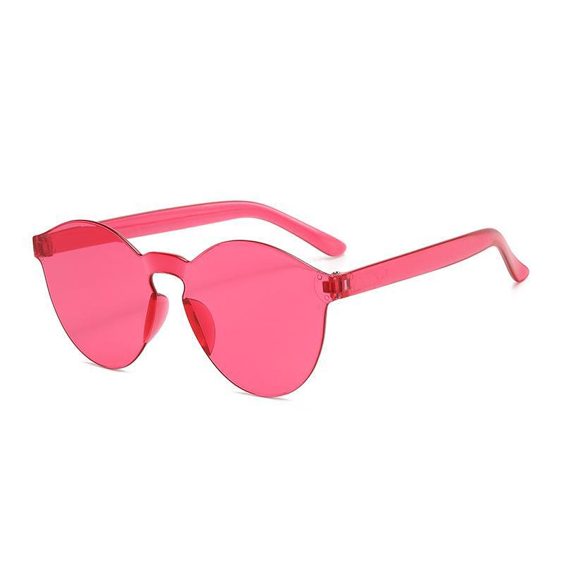 Wholesale Rimless Fashionable Candy Color Versatile Sunglasses
