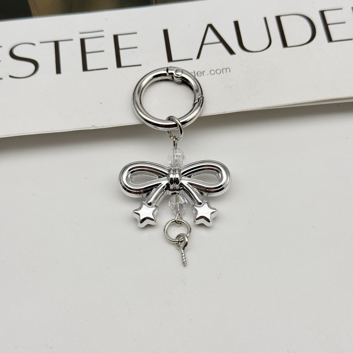 Wholesale Candy Color Bow Keychain Color Spring Buckle Cute Bag Pendant